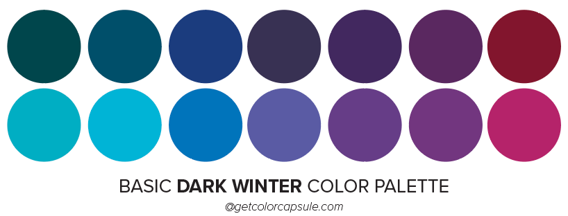 Dark Deep Winter Color Palette